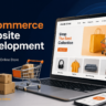 Feature image for e-commerce website development Newark showing an online store, shopping cart, and digital commerce elements.