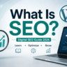 Search Engine Optimization (SEO) concept showing SEO analytics, website optimization, keyword strategy, and digital marketing growth for improving organic search rankings.