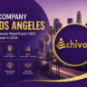 SEO Company in Los Angeles feature image with Achivoo logo, Los Angeles skyline, and SEO growth elements representing digital marketing and local SEO services.