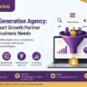 Lead Generation Agency feature image showing Achivoo branding with SEO, website design, lead generation funnel, marketing, analytics, and business growth illustration.