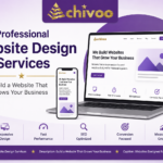 Professional website design services banner with responsive web design, SEO, conversion optimization, and business growth