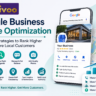 Google Business Profile Optimization feature image with Achivoo logo, Google Business Profile interface, local SEO elements, map location, analytics dashboard, and business growth icons.